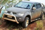 The Mitsubishi Triton is perfect for the rough dirt roads of Africa