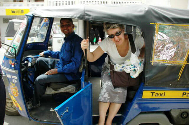 Alighting a tuktuk The Auto Rickshaw Solution – Smaller is Better for Johannesburg