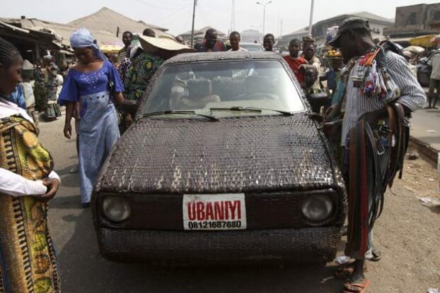 image of a woven car from Nigeria