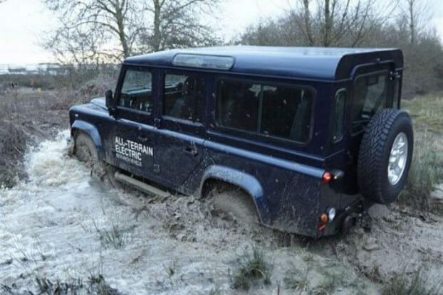 image of the Land Rover Defender EV all terrain