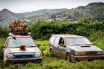 Image of two of the Top Gear cars in Africa