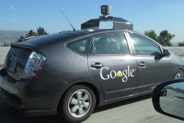 Image of a google smart car