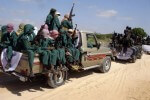 Image of the Al Shabaab militants on Toyota Landcruiser