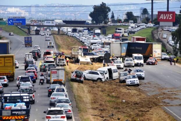 Image of a road accident in south Africa