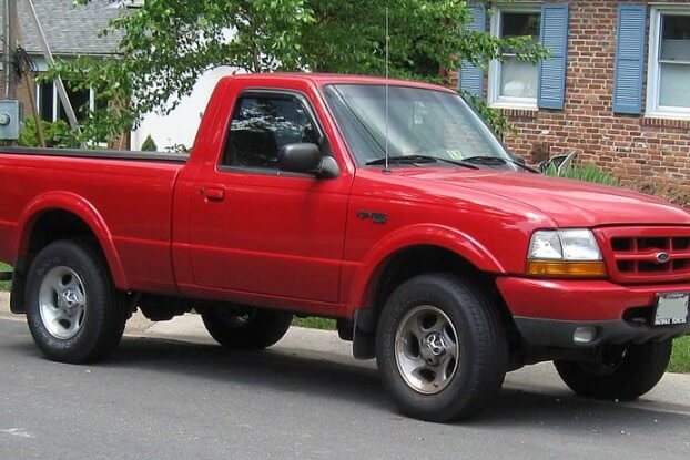 Image of a red Ford Ranger