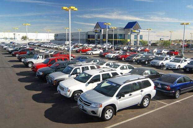 Image of used cars in the lot