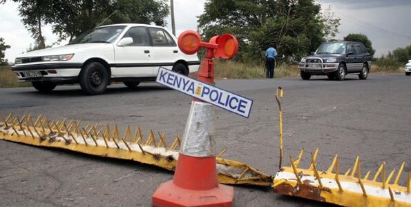 Image of a police roadblock