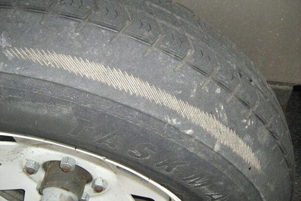 Image of worn out tire