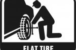 Flat tire clip art - image source clipart.co