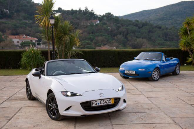new and old Mazda Miata image source www.automobilemag.com Small Cars Comeback – Better And Faster Than Before