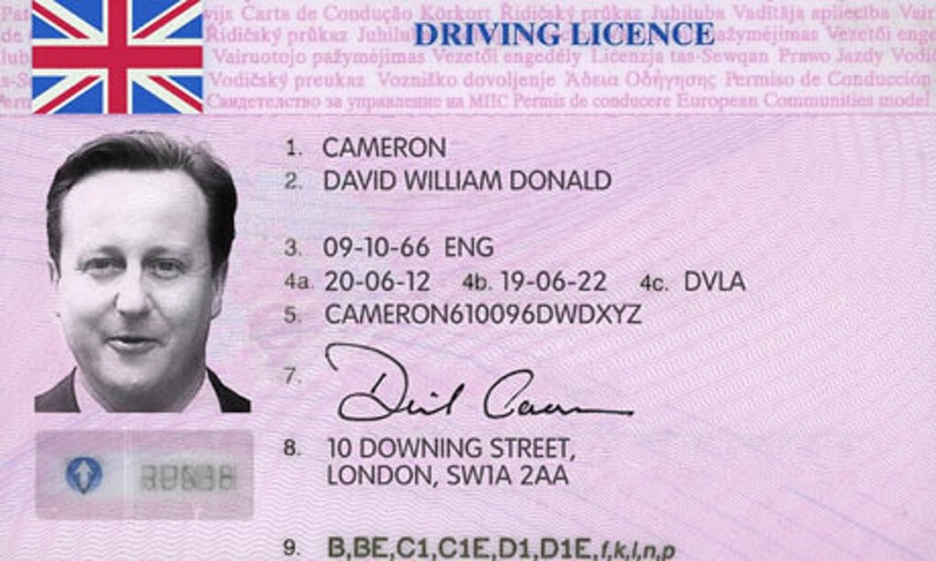 David Cameron driving license 1024x614 What Is The Most Appropriate Age To Learn Driving?